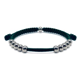 LAMIBEE Golf Stainless Steel 10 Beads Score Counter Bracelet, Golf Stroke Count Bracelet, Resizable and Easy to Adjust Golf Round Scoring Tracker, Durable and Stylish Golf Accessory (Military Green)