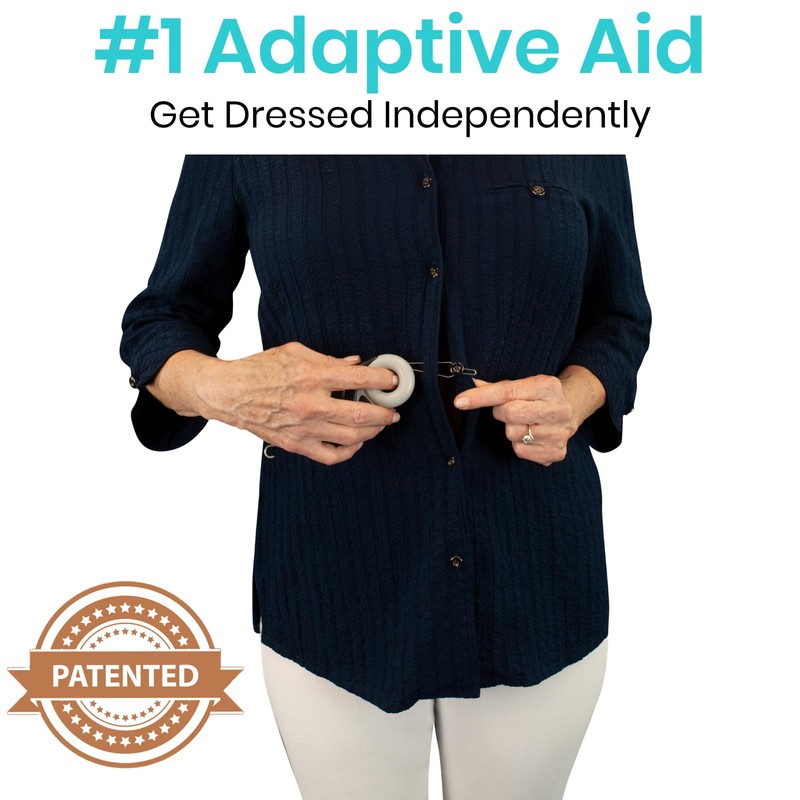 Vive Button Hook with Finger Hole - Zipper Gripper Pull