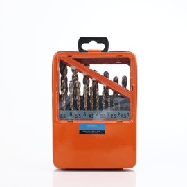 19pcs 3/64-25/64 Inch Cobalt Drill Bits, M35- HSS High Speed Steel for Drill/Driver Stainless Steel Heavy Duty Twist Steel Drill Bits