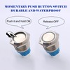 JIQI 2Packs 22mm 0.87'' Momentary Push Button Switch 12V-24V LED
