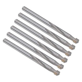 sourcing map Cemented Carbide Twist Drill Bits 4.5mm Metal Drill Cutter for Stainless Steel Copper Aluminum Zinc Alloy Iron 6 Pcs