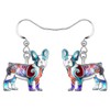WEVENI Alloy Cute French Bulldog Earrings Dangle Pet French Bulldog