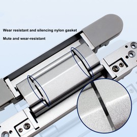 LAGALO 2 Pack Silver Invisible Heavy Duty Cross Door Hinge Zinc Alloy Concealed Cross Hinge 180 Degree Swing Hinge 3 Way Adjustable Butt Hinge Load Bearing 40KG for Cabinet, Cupboard,Wooden Box.