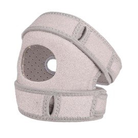 Perfk Patellar Tendon Support Strap Adjustable Shockproof Knee Brace, Patella Band Stabilizer for Running Sports Weightlifting Gym, Gray