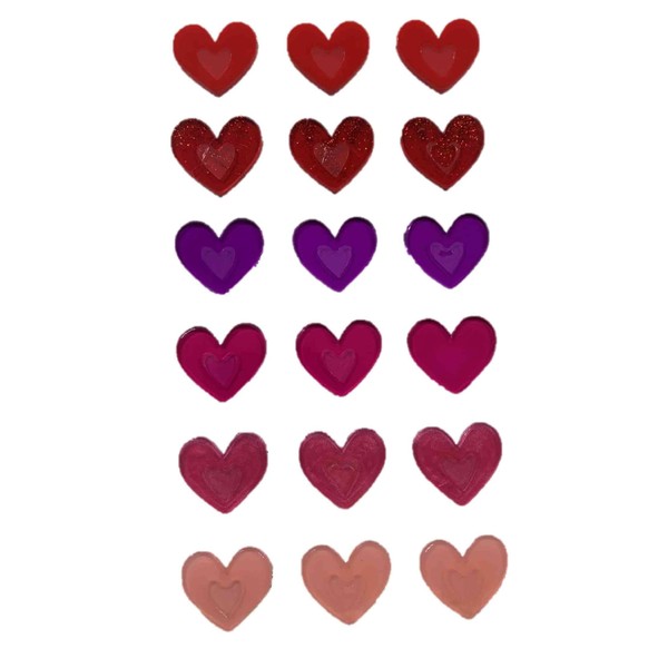 Valentine Reusable Gel Window Clings, Rows of Hearts in Hearts,