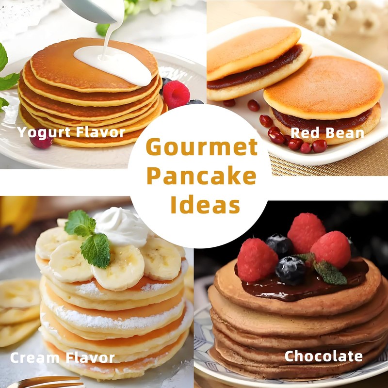 Hehinton® 9-Hole Pancake Maker, Φ76mm Dorayaki Pancake Machine, Temp Control