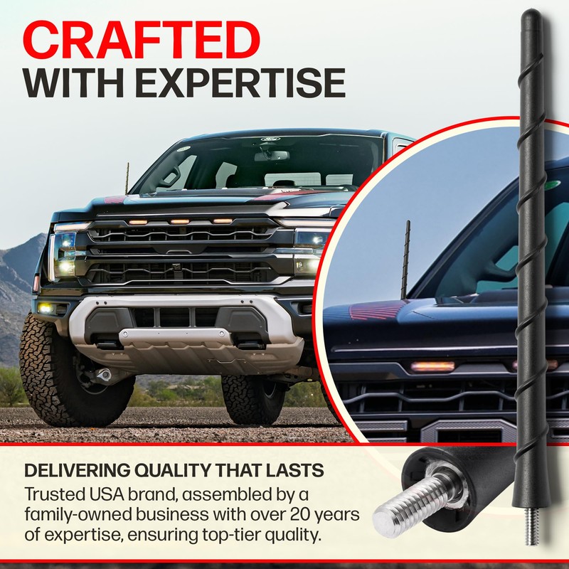 Antenna fits Ford F-150 (2009-2026) - Ford Bronco (2021-2026) 8