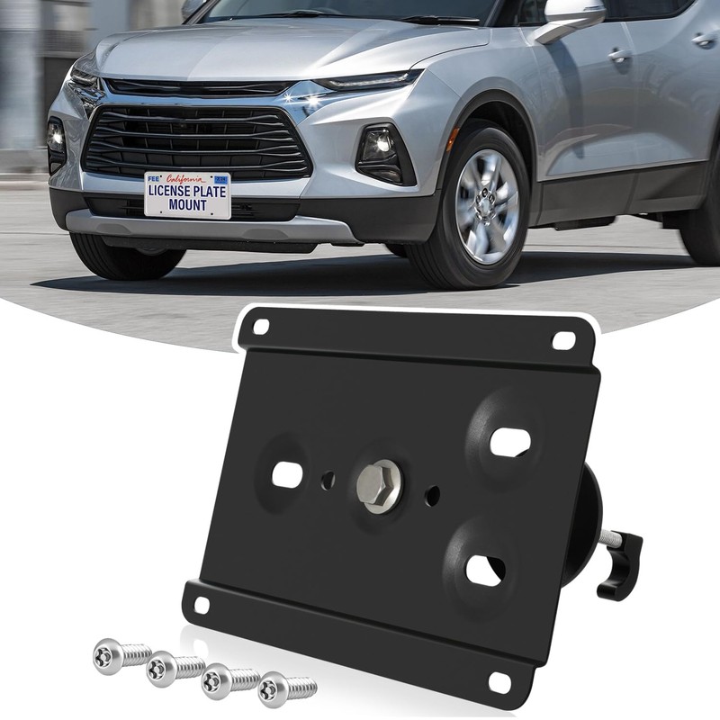 Front License Plate Holder No-Drill License Plate Bracket Mount Anti-Theft