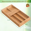guiogc Bamboo Silverware Organizer, Kitchen Silverware Drawer Organizer, Utensil Tray