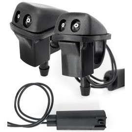 Click&Fit Heated Windshield Washer Nozzles compatible with Land Rover Discovery 3 & 4 Range Rover Sport from 2005 to 2016 – Wiper sprayers jet kit accessories replases LR048615 LR1015853 LR018834 2pcs