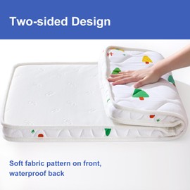 Baby Bassinet Mattress 47 x 23.6 inches- Firm Support and Comfort Premium Foam,Noiseless and Odorless,Hypoallergenic Small Crib Mattress, Fits Moses Basket, Dual Sided with Soft Breathable Fabric