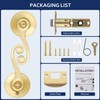Bonpoly 6 Pack Gold Door Handles, Wave Style Door Lever