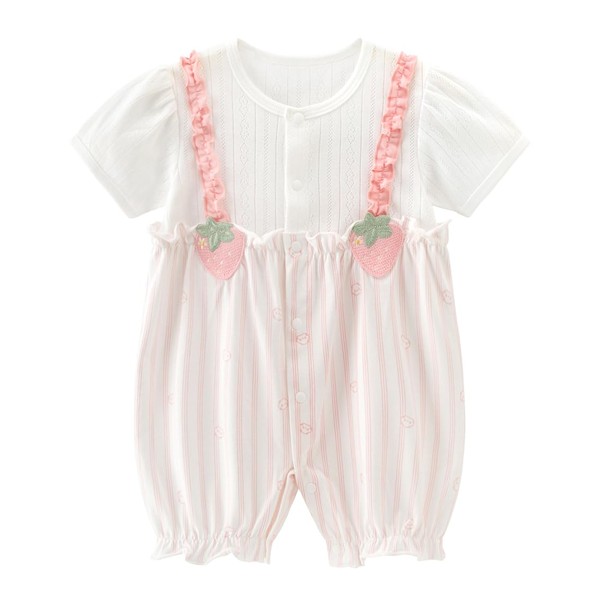 gurcooc Baby Girls' Romper Short Sleeve Bodysuit Ruffle Jumpsuit Summer