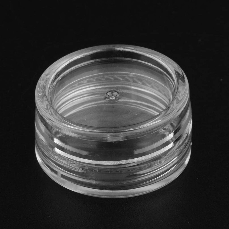 chiwanji 50x Empty Cosmetic Container Plastic Round Jar Cap -