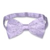Vesuvio Napoli BOWTIE Lavender Light Purple Color Paisley Men's Bow