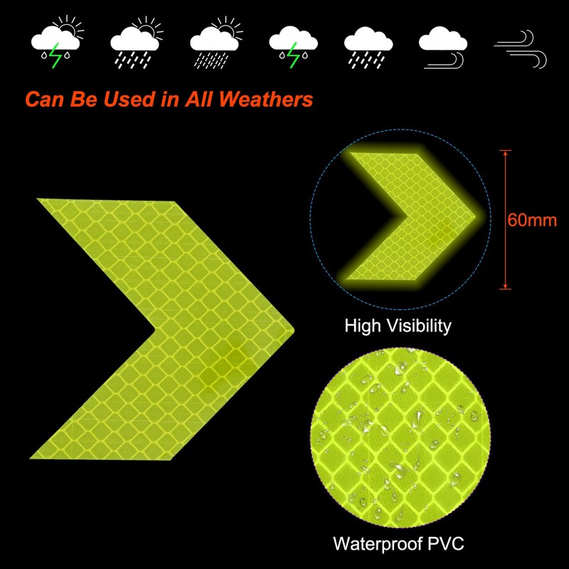 PATIKIL Reflective Stickers, 30 Pcs Safety High Visibility Reflective Sticker