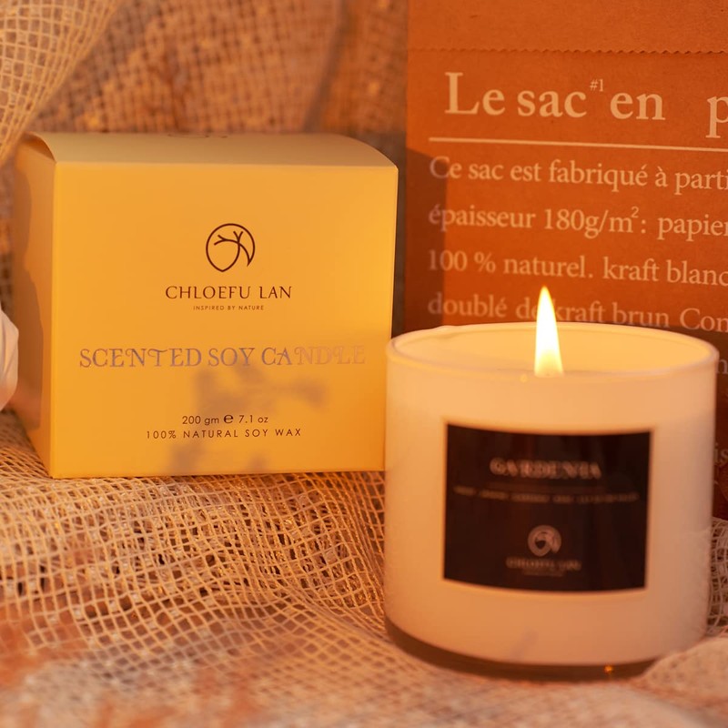 Chloefu LAN Premium Lavender Scented Candle for Men & Women,