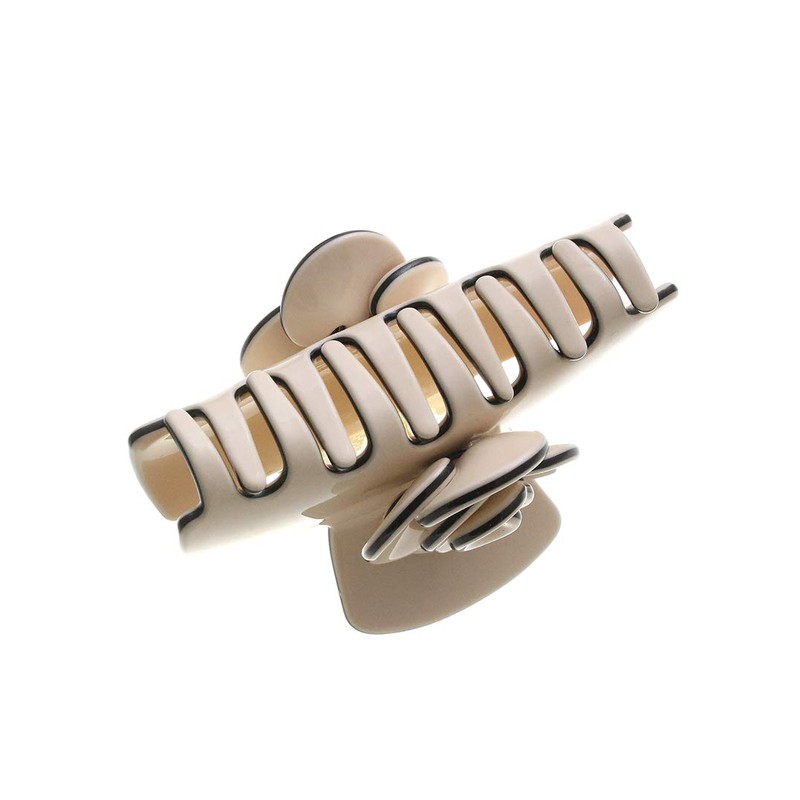 VINGTAINE H7401-BE Camellia Design Hair Claw Flower Flower Hair Accessory