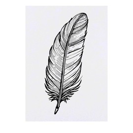 Large 'Writing Feather' Temporary Tattoo (TO00075385)