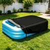 CQQGO Rectangular Pool Cover for Inflatable Pool, Upgrade Design 420D