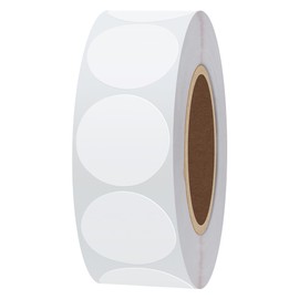 Hycodest Dot Labels Round Stickers Color Coding Labels Dots Sticker Gloss Paper 1 inch, 1000 Pcs (1 inch, White)