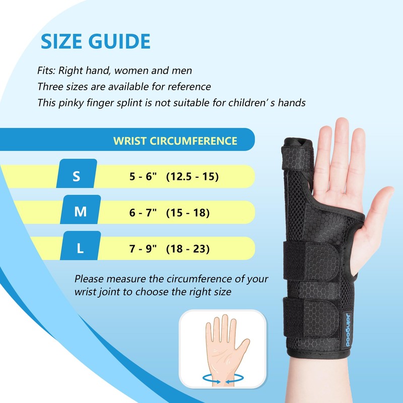 joingood Finger Splint, Small Finger, Boxer Fracture Splint, Adjustable Splint