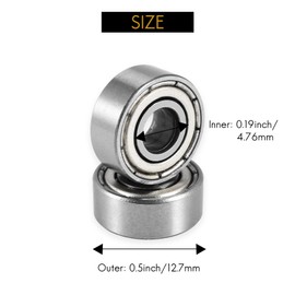 Giyofom Upper Bearing Cutter Head Bearing Set Bearing Accessory Set Inner 4.76 mm Outer 12.7 mm