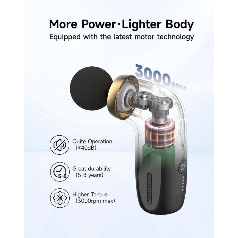 A1 Super Mini Massage Gun, Percussion Deep Tissues Muscle Massager,