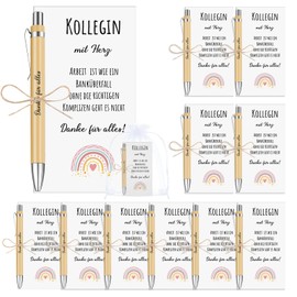 Tenare 10 Sets Thank You for Everything Ballpoint Pen Gifts Wooden Ballpoint Pen Motivational Pens Thank You Ballpoint Pen with Thank You Card Organza Bag for Colleagues Personal Friend (Simple)