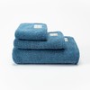 Kusuhashi Crest Woven Imabari Towel DOUBLE STAR BLUEVERA Wash Towel,