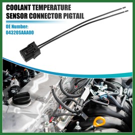 Motoforti Coolant Temperature Sensor Connector Plug Pigtail No.04320SAAA00 for Honda Accord 2008-2017 2pin Long-Lasting
