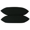 West Midlands Homeware Pillow Cases 2 Pack Black Pillowcases Super