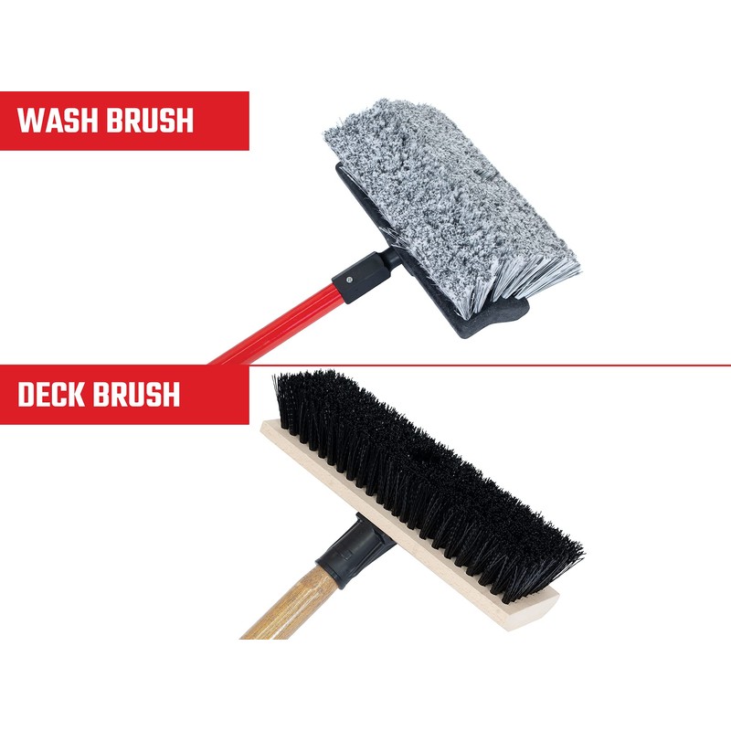 CRAFTSMAN CMXMKIT0100 2-Piece Long Handle Wash Brush Set with 10