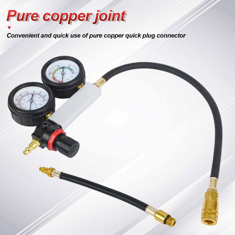 WUODAO Cylinder Leak Down Tester TU-21Engine Cylinder Dual Gauge Leakdown