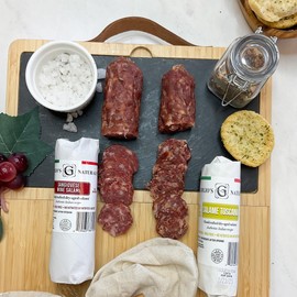 Giorgio's Naturals Salami Duo – Toscano Salami & Sangiovese Wine Salami | Artisan Cured Meats | Nitrate-Free, Keto & Gluten-Free | Gourmet Charcuterie