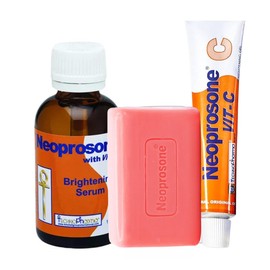 NEOPROSONE Kit Express Aclara | Serum, Crema y Limpiador con Vitamina C | Aclarante y Blanqueador | Rutina Completa de Skincare | Reduce Manchas, Hidrata e Ilumina la Piel | Ideal para Rostro y Cuerpo