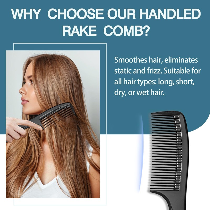 3PCS Wide-Tooth Comb Set, Detangling & Styling Comb, with Ergonomic