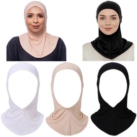 3 Pieces Modal Hijab Turban Muslim Hijab Cap Adjustable Muslim Scarf Stretchy Head Scarf for Women (3 Pieces)