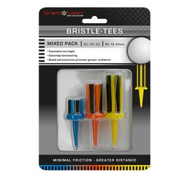 Brand Fusion Golf Bristle Step Tees Mixed (1 x 80mm, 1 x 70mm, 1 x 54mm)