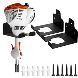 Coraltree 2 Pack Garage Organizer Trimmer Rack, Garden Power Tool Hanger Weed Whackers Holder Wall Mounted for Grass Trimmer, Hedge Trimmer, Garage Trimmer, Garden Tools