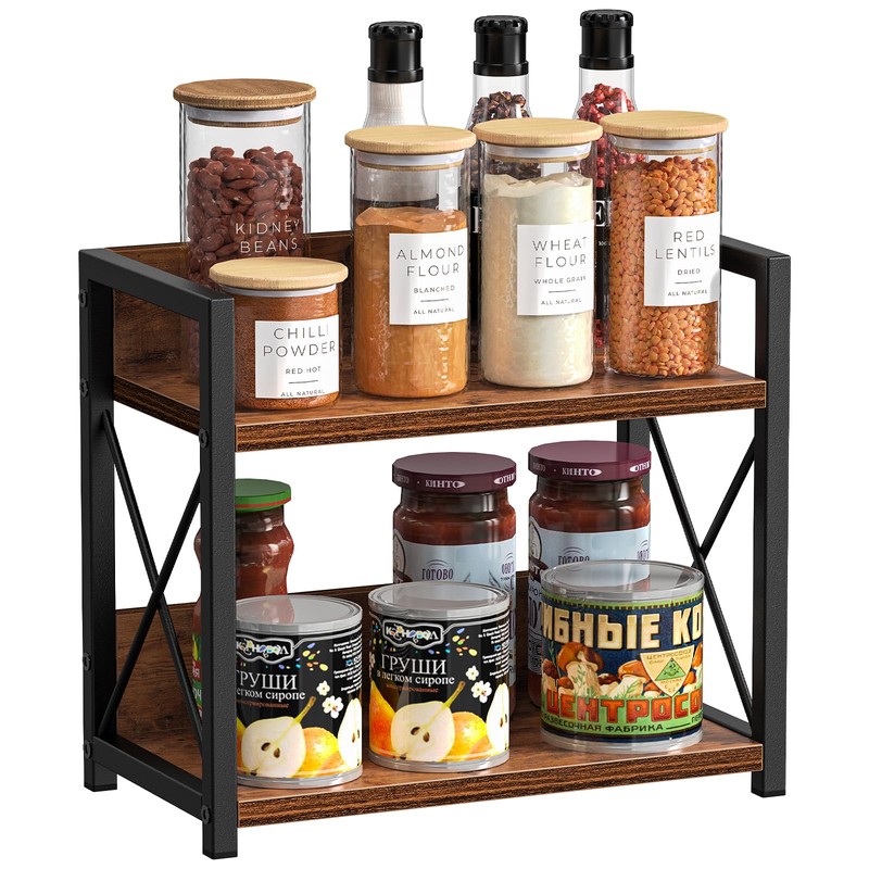 Giikin Countertop Shelf Organizer, 2 Tier Kitchen Spice Rack for