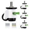 Heavy Duty Caster Wheels Set of 4, Leveling Stem Casters