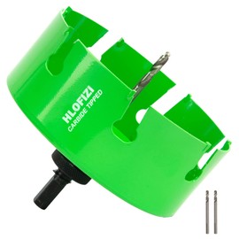 HLOFIZI 6-1/4 Inch Carbide Tipped Hole Saw Recessed Lights Multi-Material Hole Cutter with Arbor for Wood, Drywall, Plastic, PVC, Fiberglass, 5X Faster, Green