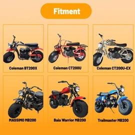 Chikia Mini Bike CT200U Coleman Front Jackshaft Chain, 42 Link 420 Chain for Mini Bike Compatible with Coleman CT200U EX MB200 MB165 Baja Warrior Heat Mini Baja