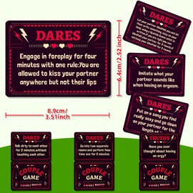TNCDJKPA Sweet Night Couples Games Cards for Adults, Truths Dares 2 Players Game for Date Night and Passionate Party,Funny Games Cards for Lovers and Valentine's Day, Bedroom Gameplay Card