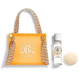 Roger & Gallet | Travel Pouch Travel Set | Includes 1 oz Fragrance Water, 1.7 oz Perfumed Soap, & Limited Edition Travel Pouch | All Natural Body Care, Orange Wood