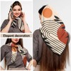 Zewurtuw Scarf Silk Feeling Large Square Satin Head Hair Wrap