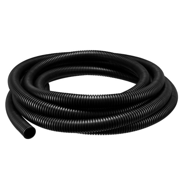 sourcing map 6 M 20 x 25 mm PP Flexible Corrugated Conduit Tube for Garden,Office Black