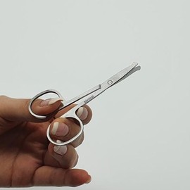 Stainless steel round nose hair scissors / 스텐레스 둥근 코털가위