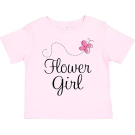 inktastic Flower Girl Wedding Butterfly Baby T-Shirt 18 Months Pink C51b